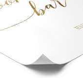 Elegant Gold Calligraphy Cookie Bar Sign Poster (Hoek)