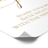 Elegant Gold Calligraphy Date Jar Sign Poster (Hoek)