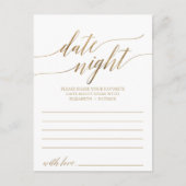 Elegant Gold Calligraphy Date Night Idee Kaarten (Voorkant)