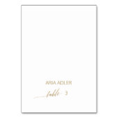Elegant Gold Calligraphy Escort Place Cards Kaart (Voorkant)