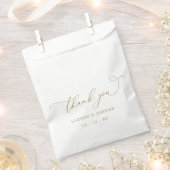 Elegant Gold Calligraphy Hartelijk dank voor uw hu Bedankzakje (Geknipt)