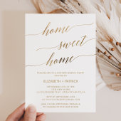 Elegant Gold Calligraphy Housewarming Party Kaart