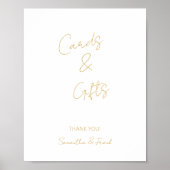 Elegant Gold Calligraphy Kaart and Gift Poster (Voorkant)