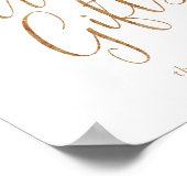 Elegant Gold Calligraphy Kaarten and Gifts Sign Poster (Hoek)