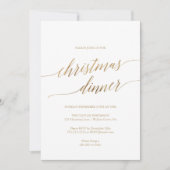 Elegant Gold Calligraphy kerst Kaart (Voorkant)