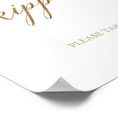 Elegant Gold Calligraphy Kippot Poster (Hoek)