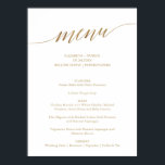 Elegant Gold Calligraphy Large Wedding Menu Sign Poster<br><div class="desc">Dit simpele gouden kalligrafie grote trouwmenu is perfect voor een eenvoudige bruiloft. Het neutrale ontwerp is voorzien van een minimalistisch poster met romantische en grillige faux gouden folie-typografie. Pas het teken aan met uw menuopties, namen, trouwdatum en locatie. Opmerking: dit ontwerp is niet voorzien van echte gouden folie. Het is...</div>