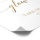 Elegant Gold Calligraphy Let Love Glow Sign Poster (Hoek)