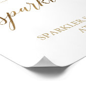 Elegant Gold Calligraphy Let Love Sparkle Sign Poster (Hoek)