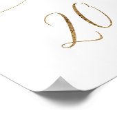 Elegant Gold Calligraphy Let's Ring in 2020 Sign Poster (Hoek)