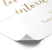 Elegant Gold Calligraphy Love is Intoxicory Poster (Hoek)