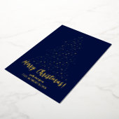 Elegant Gold Calligraphy Merry kerstFolie Card Folie Feestdagenkaart (Gedraaid)