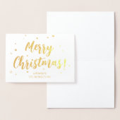Elegant Gold Calligraphy Merry kerstFolie Card Folie Kaarten (Display)