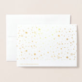 Elegant Gold Calligraphy Merry kerstFolie Card Folie Kaarten (Met envelop)