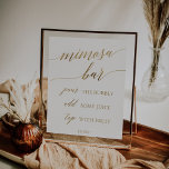 Elegant Gold Calligraphy Mimosa Bar Sign. Poster<br><div class="desc">Dit elegante goudkalligrafie-mimosa-barteken is perfect voor een eenvoudige bruiloft. Het neutrale ontwerp is voorzien van een minimalistisch poster met romantische en grillige faux gouden folie-typografie. Opmerking: dit ontwerp is niet voorzien van echte gouden folie. Het is een afbeelding van hoge kwaliteit die gemaakt is om op gouden folie te lijken....</div>