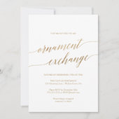 Elegant Gold Calligraphy Ornament Exchange Kaart (Voorkant)