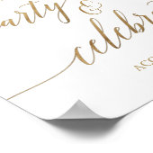 Elegant Gold Calligraphy Party & Celebrate Poster (Hoek)