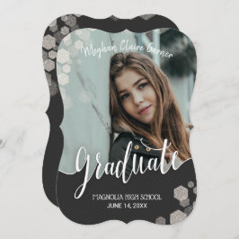 Elegant Gold Calligraphy Photo Afstuderen Kaart