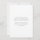 Elegant Gold Calligraphy Photo Arch Afstuderen Aankondiging (Achterkant)