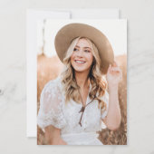 Elegant Gold Calligraphy Photo Graduparty Kaart (Achterkant)