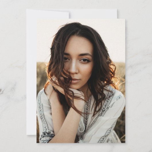 Elegant Gold Calligraphy Photo Graduparty Kaart (Achterkant)