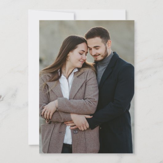 Elegant Gold Calligraphy Photo Wedding Save The Date (Achterkant)