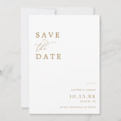 Elegant Gold Calligraphy Photo Wedding Save The Date (Voorkant)