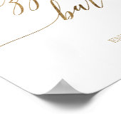 Elegant Gold Calligraphy Pizza Bar Sign. Poster (Hoek)