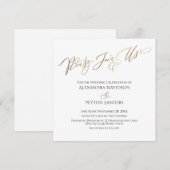 Elegant Gold Calligraphy "Please Join us Wedding" Kaart (Voorkant / Achterkant)