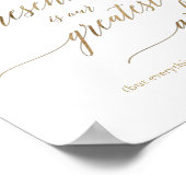Elegant Gold Calligraphy Presence is Greatest Gift Poster (Hoek)