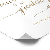 Elegant Gold Calligraphy Presence is Greatest Gift Poster (Hoek)