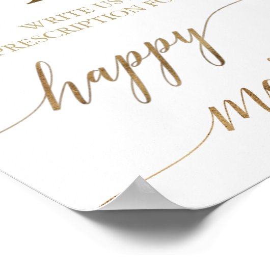 Elegant Gold Calligraphy Rx Marriage Advice Poster (Hoek)