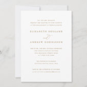 Elegant Gold Calligraphy Script Engagement Party Kaart (Voorkant)