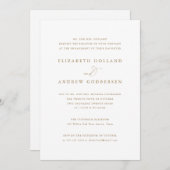 Elegant Gold Calligraphy Script Engagement Party Kaart (Voorkant / Achterkant)