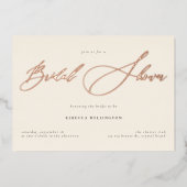 Elegant Gold Calligraphy Script Vrijgezellenfeest Folie Uitnodiging (Voorkant)