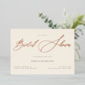 Elegant Gold Calligraphy Script Vrijgezellenfeest Folie Uitnodiging (Staand Voorkant)