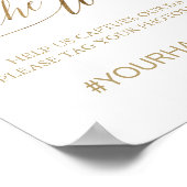 Elegant Gold Calligraphy Share the Love Sign Poster (Hoek)