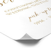 Elegant Gold Calligraphy Shuttle Service Sign Poster (Hoek)