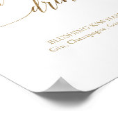 Elegant Gold Calligraphy Signature Drink Sign Poster (Hoek)