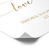 Elegant Gold Calligraphy Smoking Hot Love Sign Poster (Hoek)