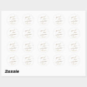 Elegant Gold Calligraphy Spread Love Not Germs Ronde Sticker (Vel)