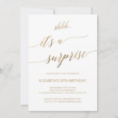 Elegant Gold Calligraphy Surprise Kaart (Voorkant)