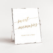 Elegant Gold Calligraphy Sweet Memories Sign Poster