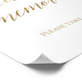 Elegant Gold Calligraphy Sweet Memories Sign Poster (Hoek)