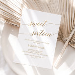 Elegant Gold Calligraphy Sweet Sixteen Kaart<br><div class="desc">Deze elegante goudkalligrafie, liefje zestien, is perfect voor een gewoon verjaardagsfeest. Het neutrale ontwerp is voorzien van een minimalistische kaart met romantische en faux gouden folie-typografie. Opmerking: dit ontwerp is niet voorzien van echte gouden folie. Het is een afbeelding van hoge kwaliteit die gemaakt is om op gouden folie te...</div>