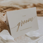 Elegant Gold Calligraphy To My Groom Kaart