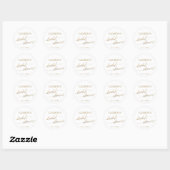 Elegant Gold Calligraphy Vrijgezellenfeest Favor Ronde Sticker (Vel)