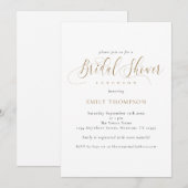 Elegant Gold Calligraphy Vrijgezellenfeest Kaart (Voorkant / Achterkant)