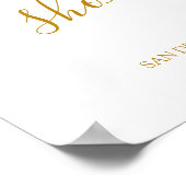 Elegant Gold Calligraphy Vrijgezellenfeest Welcome Poster (Hoek)