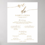 Elegant Gold Calligraphy We doen Wedding Program Poster (Voorkant)